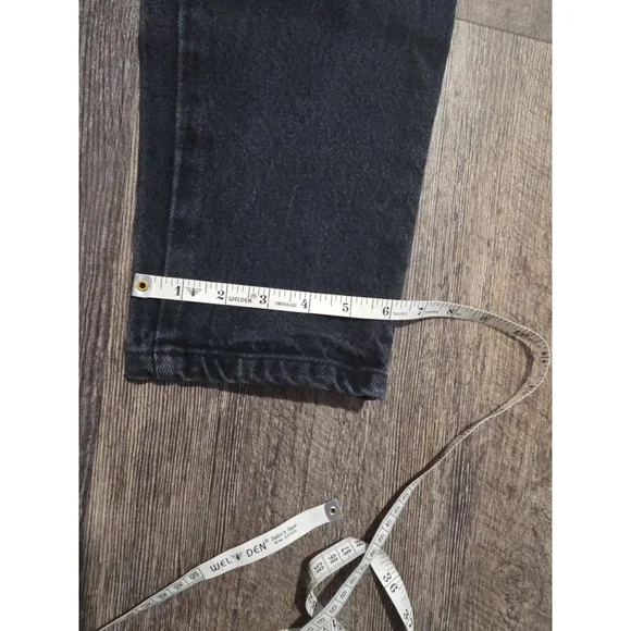 Vintage Bongo Jeans Women Size 13 Mom Jeans Black Wash Y2K Zipper Ankle - Picture 8 of 12